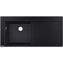 S5110-F450 Evier encastré 450avec égouttoir noir graphite