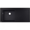 S5110-F450 Evier encastré 450avec égouttoir noir graphite