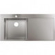 S716-F450 Évier encastré 450avec égouttoiravec troupour robinet acier inox