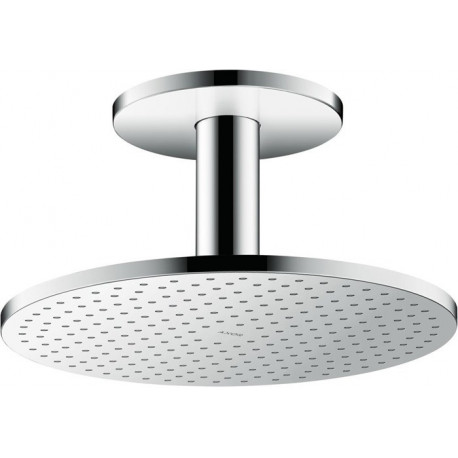 tête de douche 300 2jetavec raccordement plafond 100 mm chroméé