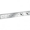 Module thermostatique RainSelect encastréavec 5 fonctions chroméé