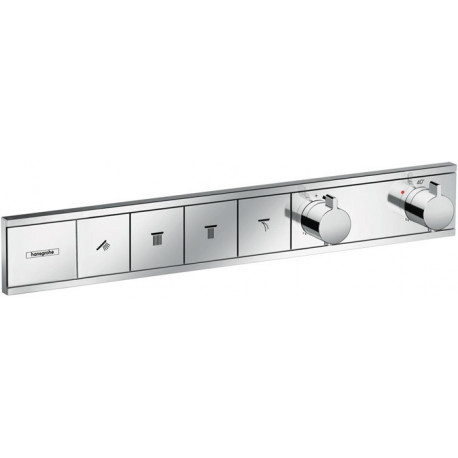 Module thermostatique RainSelect encastréavec 4 fonctions chroméé