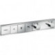 Module thermostatique RainSelect encastréavec 3 fonctions chroméé