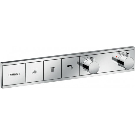 Module thermostatique RainSelect encastréavec 3 fonctions chroméé