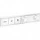 Module thermostatique RainSelect encastréavec 2 fonctions blanc mat
