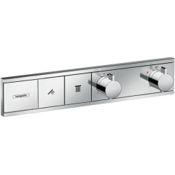 Module thermostatique RainSelect encastréavec 2 fonctions chroméé