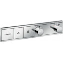 Module thermostatique RainSelect encastréavec 2 fonctions chroméé