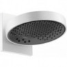 tête de douche 250 3jetavec bras de douche EcoSmart blanc mat