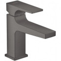 mitigeur de lavabo 100, bec court, bonde Push-Open noir chromé brossé