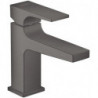mitigeur de lavabo 100, bec court, bonde Push-Open noir chromé brossé