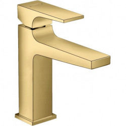mitigeur de lavabo 110 poignée manette, bonde Push-Open aspect doré poli
