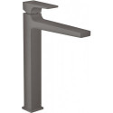 mitigeur de lavabo 260 poignée manette, bonde Push-Open noir chromé brossé