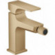 mitigeur bidet poignée manette, bonde Push-Open bronze brossé
