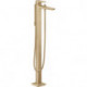 mitigeur bain/douche, set de finition, poignée manette bronze brossé