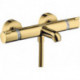 mitigeur Thermostatique bain/douche aspect doré poli