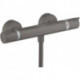 mitigeur Thermostatique douche noir chromé brossé
