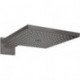 tête de douche 300 Air 1jetavec bras de douche 390 mm noir chromé brossé