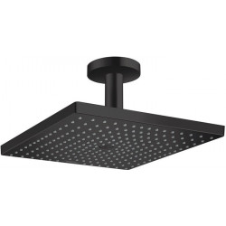 Douche de tête 300 Air 1jet avec raccordement plafond 100 mm noir mat