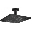 Douche de tête 300 Air 1jet avec raccordement plafond 100 mm noir mat