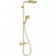 Showerpipe 240 1jet PowderRain aspect doré poli