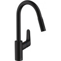 mitigeur de cuisine 240,avec douchette extractible 2 jets noir mat