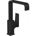 mitigeur de lavabo 230 poignée manette, bonde Push-Open noir mat