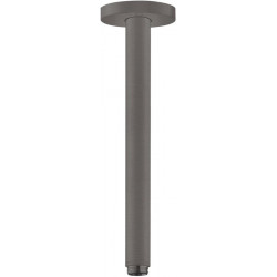 Bras de douche S 300 mm plafond M 1/2noir chromé brossé