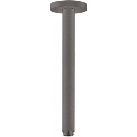 Bras de douche S 300 mm plafond M 1/2noir chromé brossé