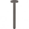 Bras de douche S 300 mm plafond M 1/2noir chromé brossé