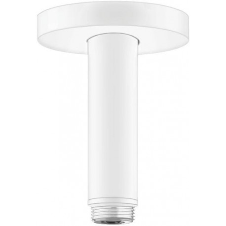 Bras de douche S 100 mm plafond M 1/2blanc mat