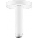Bras de douche S 100 mm plafond M 1/2blanc mat