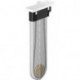 Set finition square pour support douchette sur bord de baignoire blanc mat