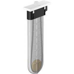Set finition square pour support douchette sur bord de baignoire blanc mat