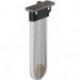 Set finition square pour support douchette bord de baignoire noir chromé brossé