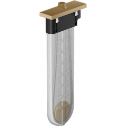 Set finition square pour support douchette sur bord de baignoire bronze brossé