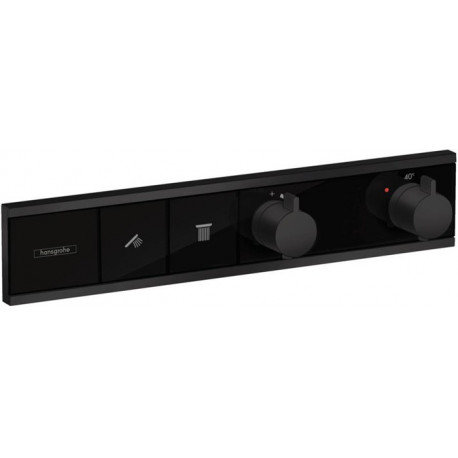 Module thermostatique RainSelect encastréavec 2 fonctions noir mat