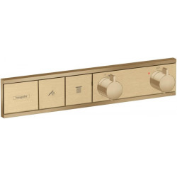 Module thermostatique RainSelect encastréavec 2 fonctions bronze brossé