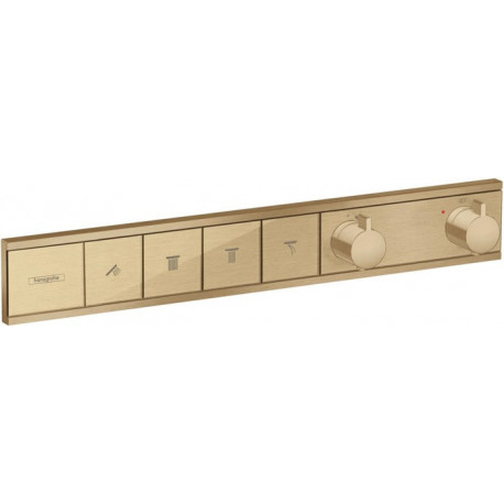 Module thermostatique RainSelect encastréavec 4 fonctions bronze brossé