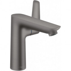 mitigeur de lavabo 150avec tirette et vidage noir chromé brossé