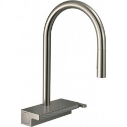 mitigeur cuisine 170,avec douchette extractible 3 jets, sBox aspect acier inox