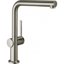 mitigeur de cuisine 270, 1 jet aspect acier inox