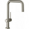 mitigeur de cuisine U 220, 1 jet aspect acier inox