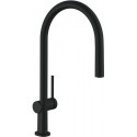 mitigeur de cuisine 210,avec douchette extractible 1 jet noir mat