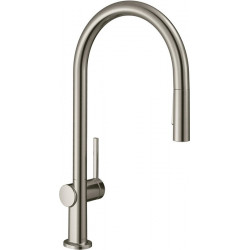mitigeur cuisine 210,avec douchette extractible 2 jets, sBox aspect acier inox