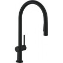mitigeur de cuisine 210,avec douchette extractible 2 jets, sBox noir mat