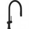 mitigeur de cuisine 210,avec douchette extractible 2 jets, sBox noir mat