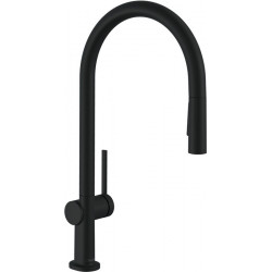 mitigeur de cuisine 210,avec douchette extractible 2 jets noir mat