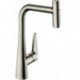mitigeur de cuisine 300avec douchette extractible aspect acier inox