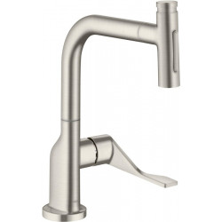 mitigeur cuisine Select, douchette extractible 2 jets aspect acier inox