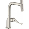 mitigeur cuisine Select, douchette extractible 2 jets aspect acier inox